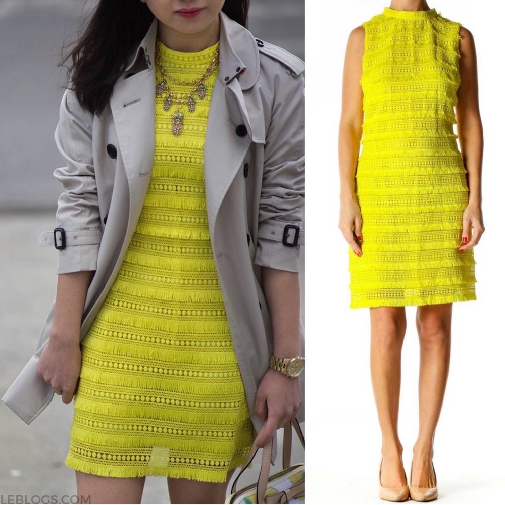 J. Crew Yellow Sheath Dress
